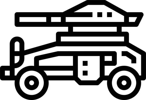 Military Tank Transportation Icon — Stock Vector