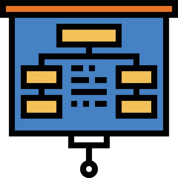 Analyse Icône Plan Affaires Dans Style Filledoutline — Image vectorielle