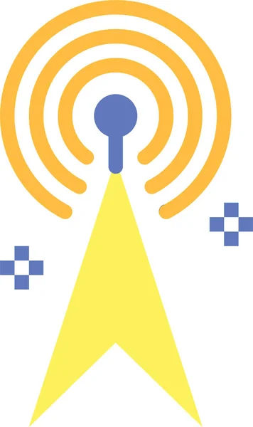 Rundfunk Kommunikations Ikone Flachen Stil — Stockvektor