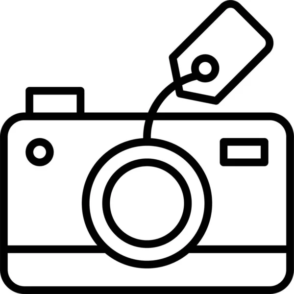 Camera Korting Foto Pictogram Zomer Categorie — Stockvector