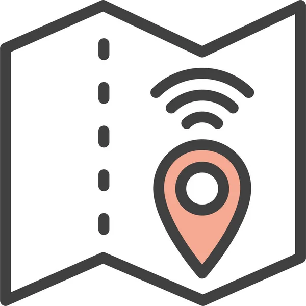 Значок Датчика Местоположения Iot — стоковый вектор