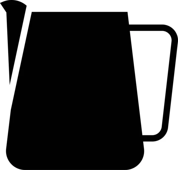 Café Café Pot Icône Dans Style Solide — Image vectorielle