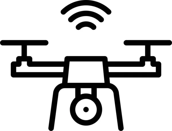 Helicóptero Drone Internet Las Cosas Icono — Archivo Imágenes Vectoriales