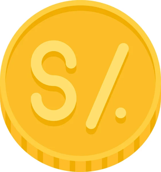 Sol Peru Sol Geld Symbol — Stockvektor