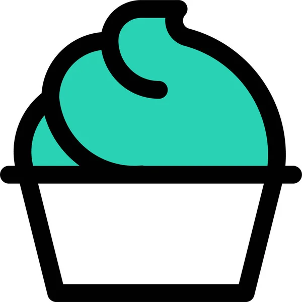 Icono Helado Congelado Taza Estilo Filledoutline — Vector de stock