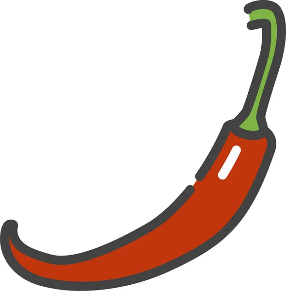 Comida Chili Icono Saludable Categoría Jardineríaagricultura — Vector de stock