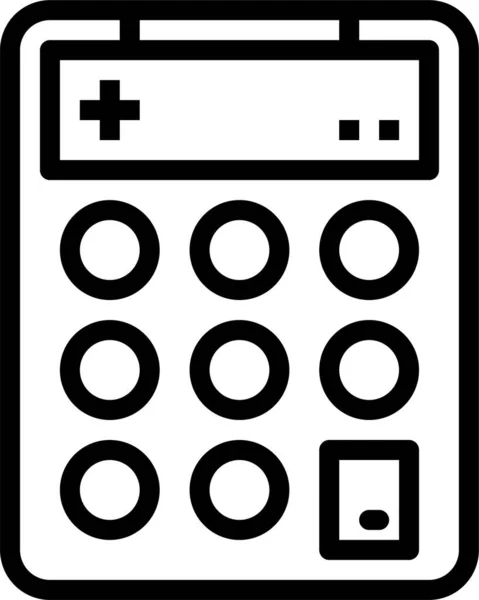 Расчет Значка Электроники Калькулятора Стиле Наброска — стоковый вектор