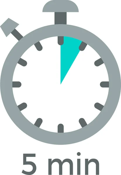 Reloj Cronómetro Icono Tiempo Estilo Plano — Archivo Imágenes Vectoriales