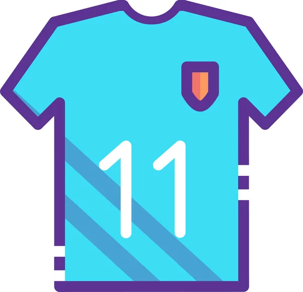 Jersey Icono Equipo Deportivo Estilo Filledoutline — Archivo Imágenes Vectoriales