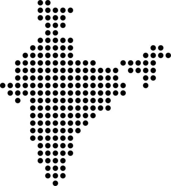Indyjski Indyjski Mapa Ikona Solidnym Stylu — Wektor stockowy