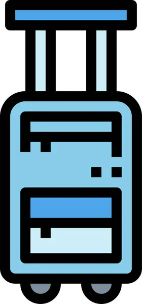 Vacaciones Equipaje Maleta Icono Estilo Filledoutline — Vector de stock