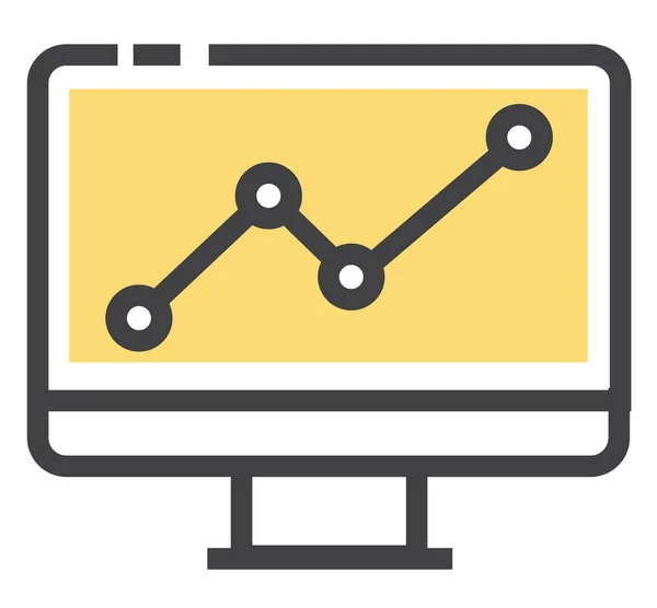 Monitoring Seo Service Icoon Filedoutline Stijl — Stockvector