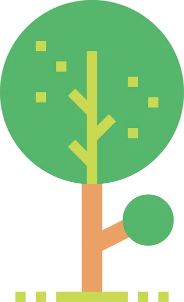 Икона Ботанического Дерева Природы Плоском Стиле — стоковый вектор