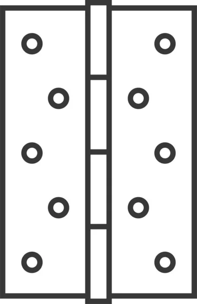 Прикраса Дверної Петлі Значок Контурному Стилі — стоковий вектор