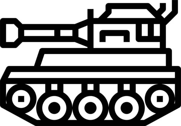 Icône Transport Réservoir Militaire — Image vectorielle