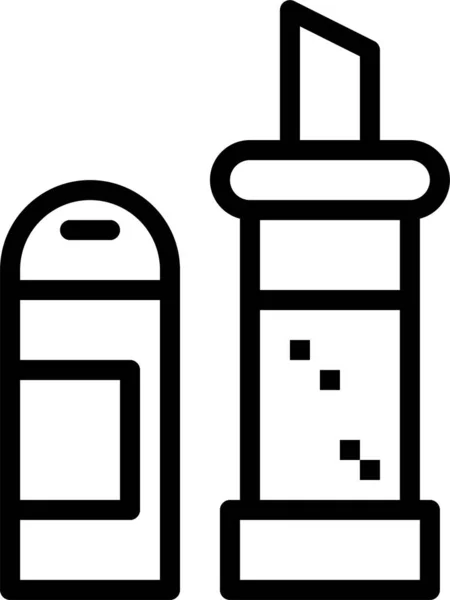 Poivre Sel Assaisonnement Icône Dans Style Contour — Image vectorielle