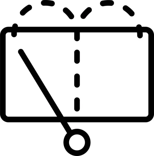 Значок Мийки Заднього Вікна Контурному Стилі — стоковий вектор