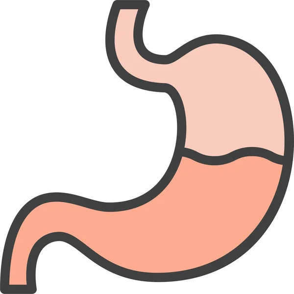 Digestão Gastroenterologia Ícone Órgão — Vetor de Stock