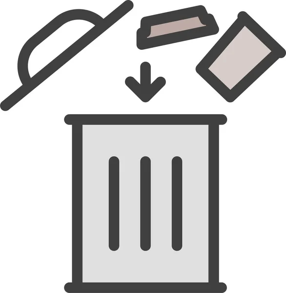 Bin Recycle Trash Icon — Stock Vector