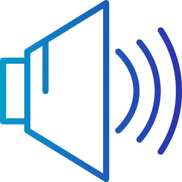 Audio Sound Lautsprecher Symbol Geschmeidigem Stil — Stockvektor