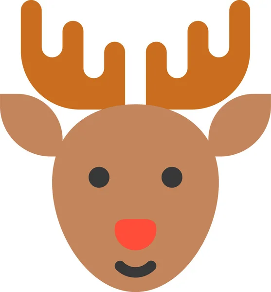 クリスマスカテゴリーの動物クリスマス鹿のアイコン — ストックベクタ