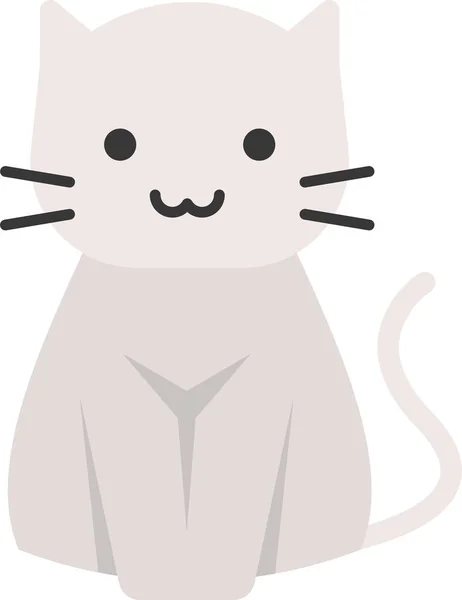 Tier Katzenkatze Ikone Flachen Stil — Stockvektor