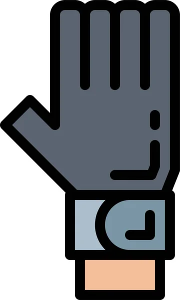 Glove Gloves Goalkeeper Icon Filledoutline Style — Stock Vector