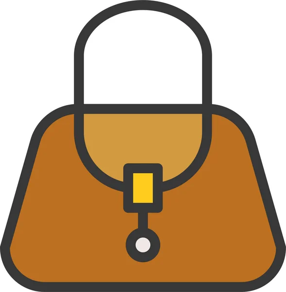 Bag Fashion Handbag Icon Filledoutline Style — Stock Vector