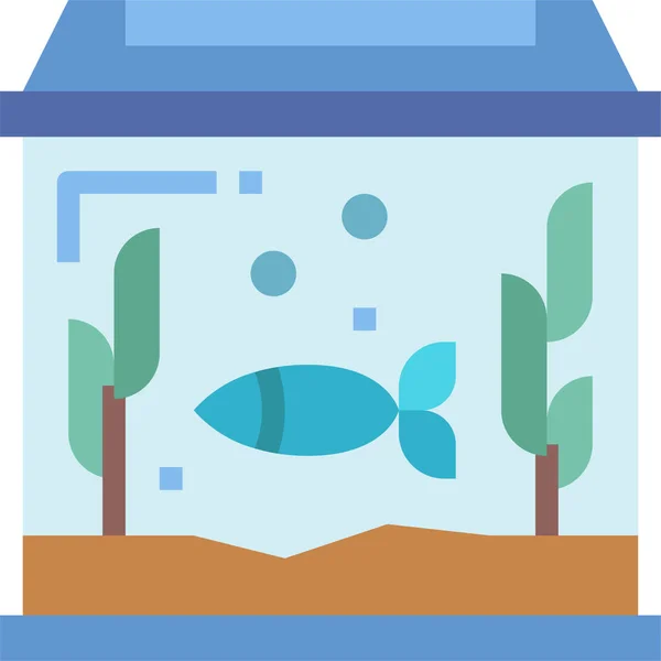 Animal Aquarium Fish Icon Recreationhobby Category — Vector de stock