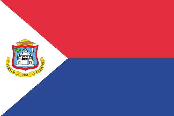 Bandeira País Maarten Ícone Estilo Plano — Vetor de Stock