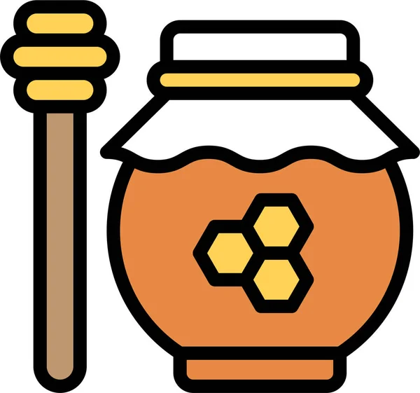 Producto Abeja Postre Miel Icono — Vector de stock