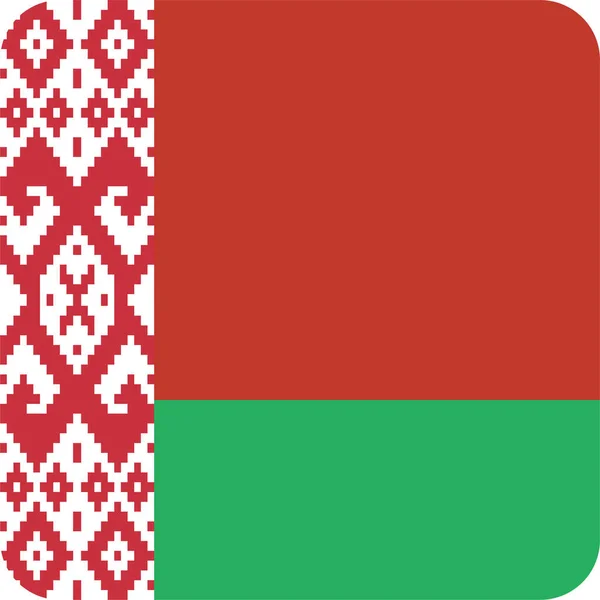 Belarus Icono Bandera Del País Estilo Plano — Archivo Imágenes Vectoriales