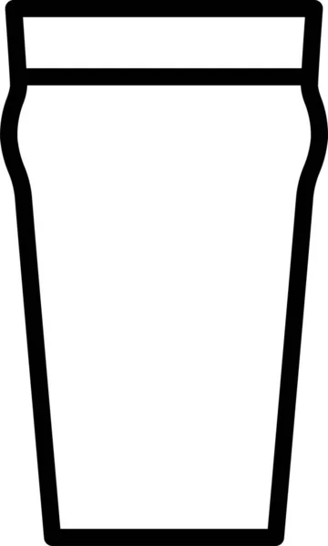 Barleywine Ποτήρι Μπύρα Εικονίδιο Στυλ Περίγραμμα — Διανυσματικό Αρχείο