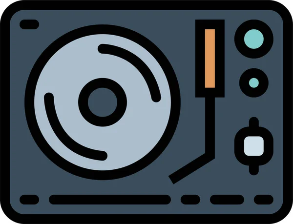 Player Record Icon Filledoutline Style - Stok Vektor