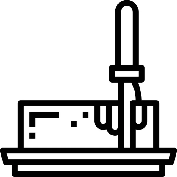 Butter Küchenmesser Ikone Umriss Stil — Stockvektor