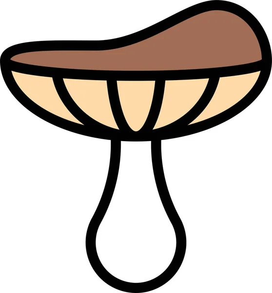 Fungus Living Organism Mushroom Icon — Stock Vector