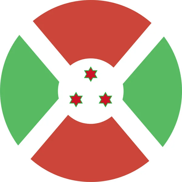 Burundi Ícone Bandeira País Estilo Plano —  Vetores de Stock