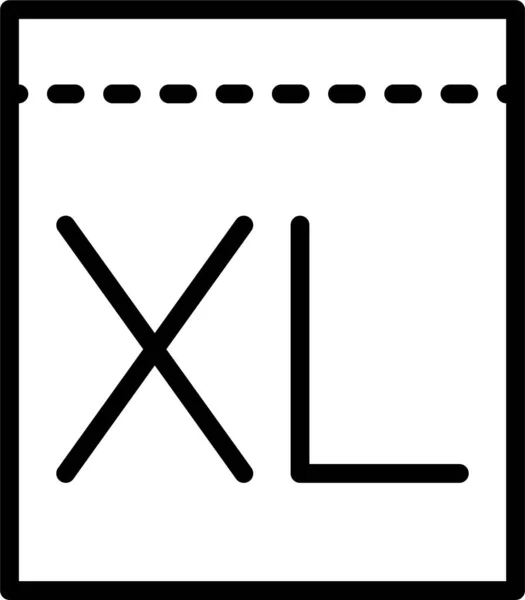Label Size Tally Icon Outline Style — Stock Vector