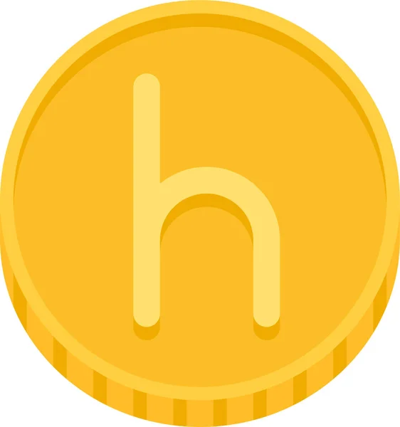 Czech Haler Haler Coin Icon — Stock Vector