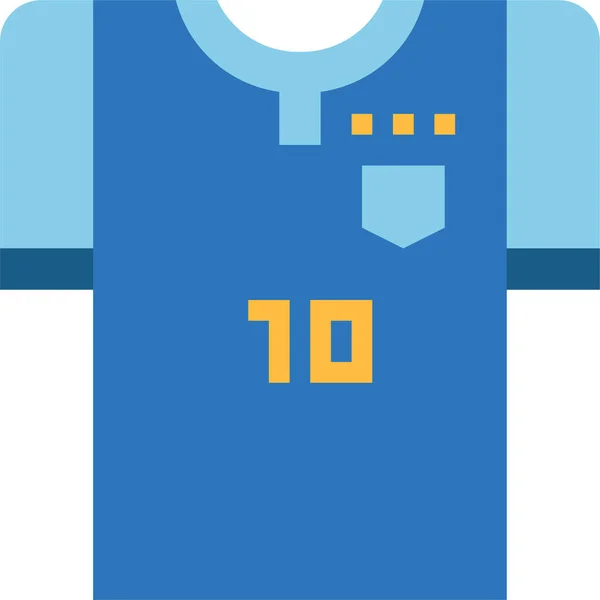 Icono Camiseta Fútbol Moda Estilo Plano — Vector de stock