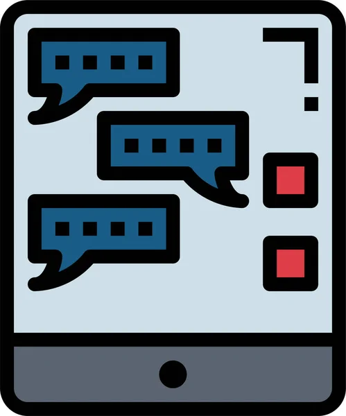 Bubble Chat Communication Icon Filledoutline Style — Stock Vector
