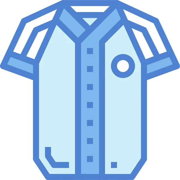 Икона Бейсбольной Одежды Стиле Филедбэк — стоковый вектор