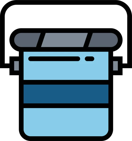 Bucket Construction Paint Icon Filledoutline Style — 스톡 벡터