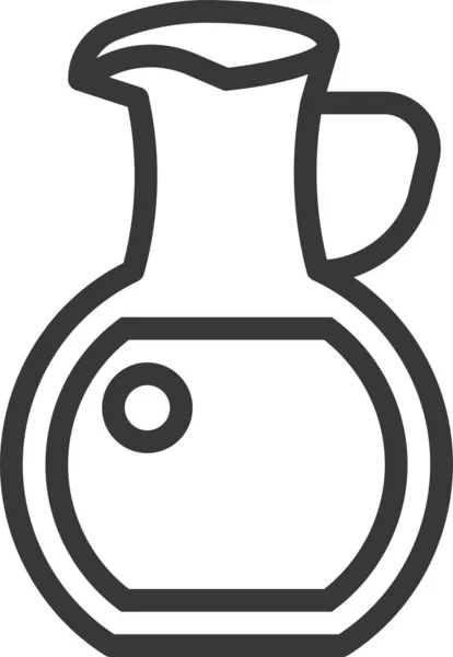 Jug Massage Oil Spa Icon Outline Style — 图库矢量图片