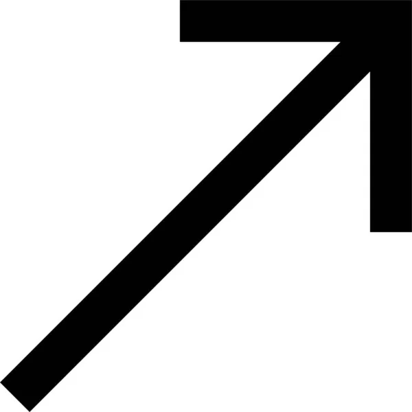 Pfeil Richtung Bewegt Symbol Solidem Stil — Stockvektor