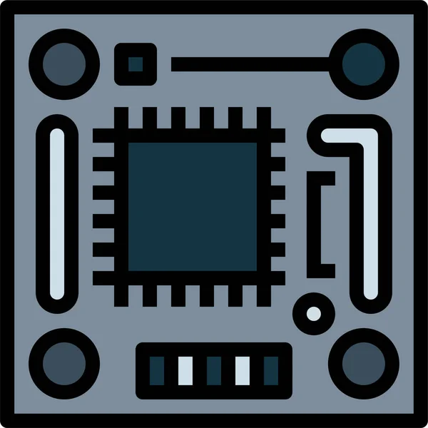 Čip Cpu Elektronická Ikona — Stockový vektor