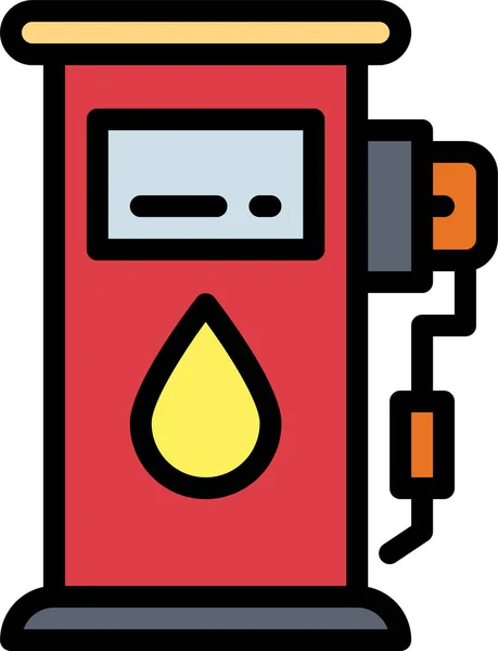 車の燃料ガソリンのアイコンを記入概要スタイル — ストックベクタ