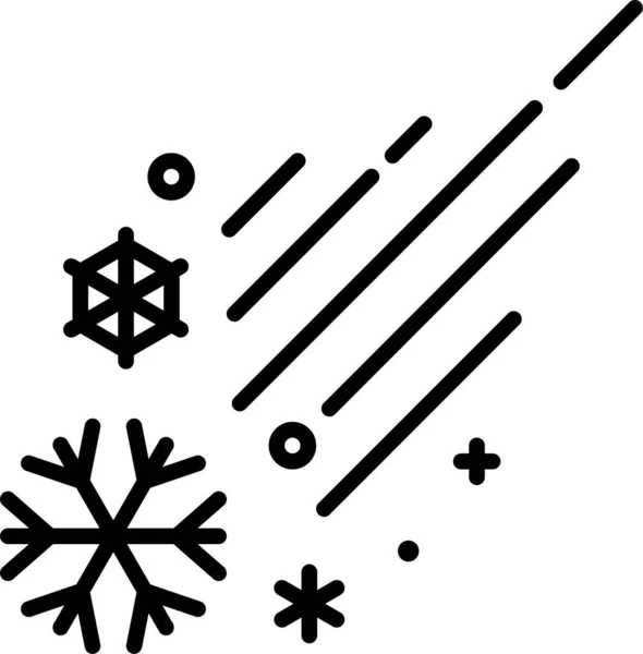 Invierno Icono Ciudad Nieve Estilo Del Esquema — Archivo Imágenes Vectoriales