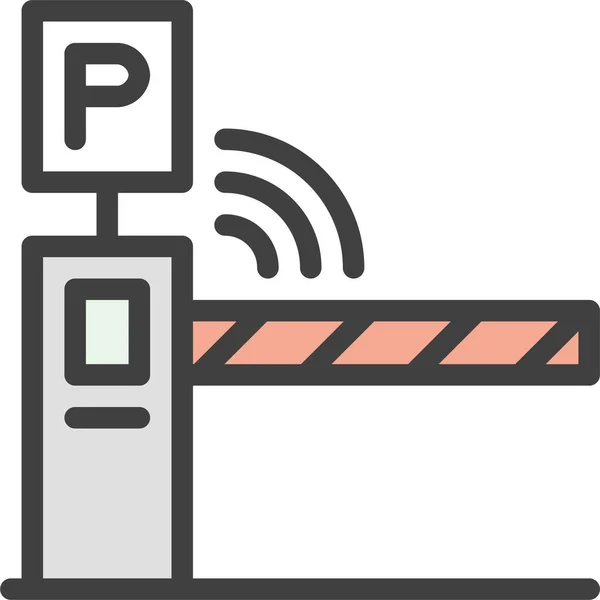 Auto Poort Auto Pictogram — Stockvector