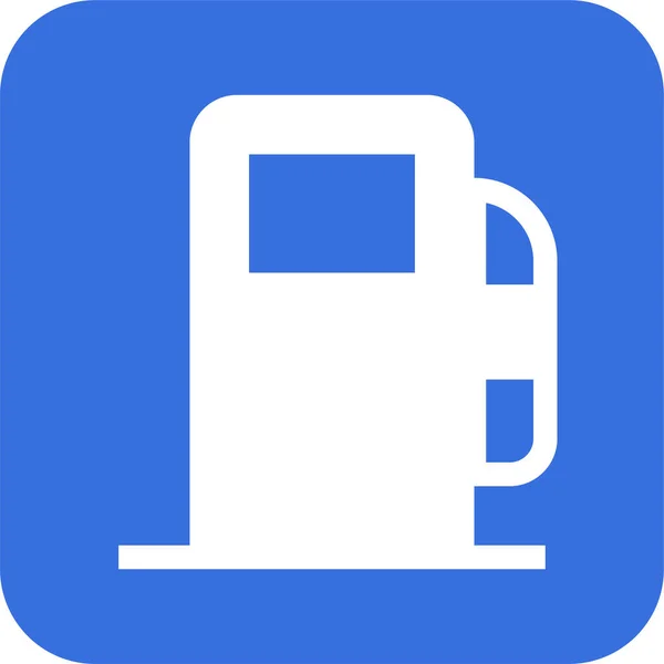 Gas Station Guide Prohibitory Icon Flat Style — 图库矢量图片